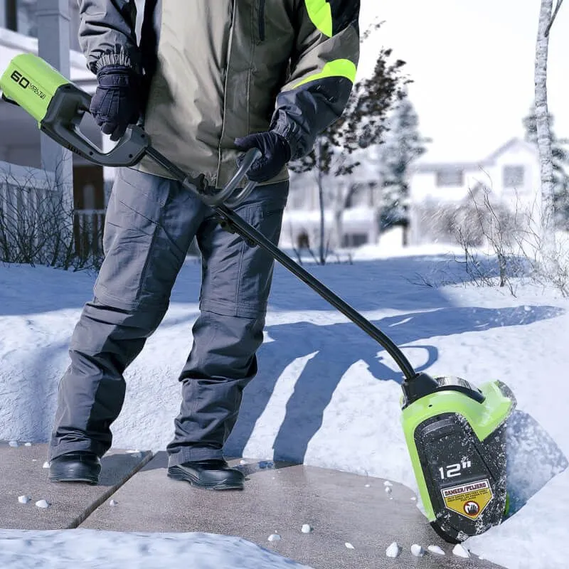 Снегоуборщик аккумуляторный Greenworks GD60SSK4, 60V, 30 см, бесщеточный, c 1хАКБ 4Ач и ЗУ (2602607UB)_10