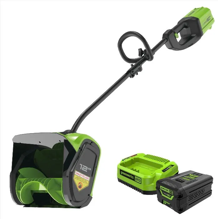 Снегоуборщик аккумуляторный Greenworks GD60SS, 60V, 30 см, бесщеточный, c 1хАКБ 5Ач и ЗУ (2602607UG)_0