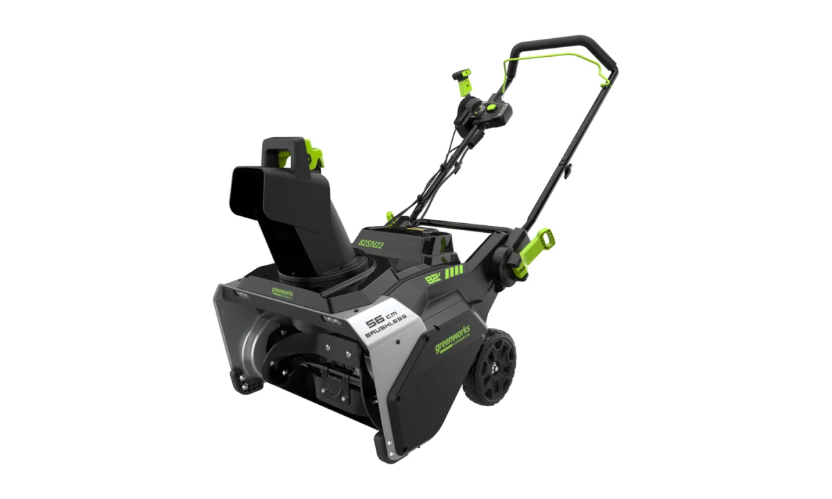 Снегоуборщик аккумуляторный Greenworks 82SN22, 82V, 56 см, бесщеточный, c 1хАКБ 5Ач и ЗУ (2603307UB)